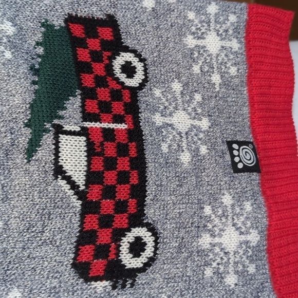 NWT Dog CHRISTMAS Sweater LITTLE RED TRUCK - Picture 2 of 7